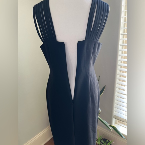 Antonio Melani Black Dress Size 8 Classy Sleeveless Zip Back Elegant - Picture 4 of 8